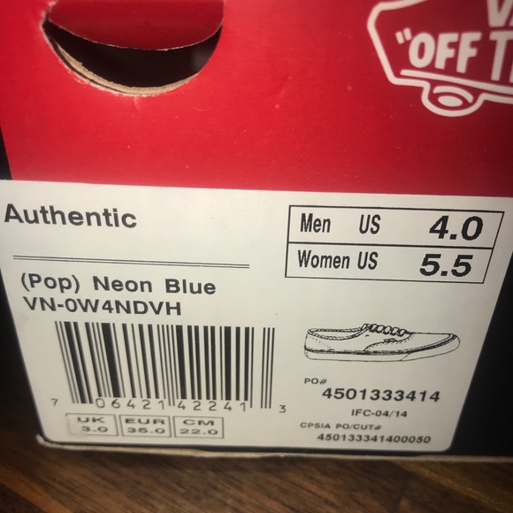 Blue vans (pop) authentic - Picture 6 of 6